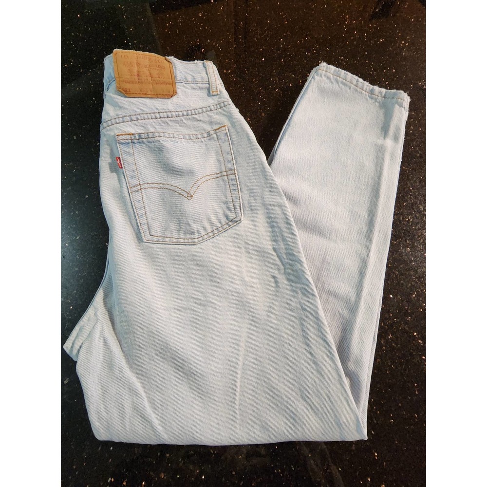 Vintage Levi's 90s Denim 521 Stone Wash Size 14 Short Tapered